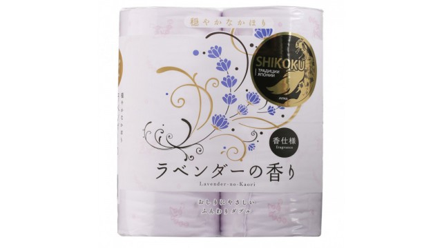 Shikoku Парфюмированная туалетная бумага Lavender 4рул. 2-х сл.
