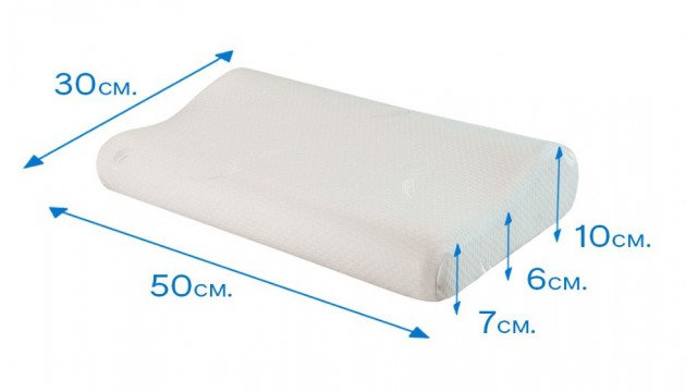 Анатомическая подушка Sleep Ergo S (30*50*7/10)