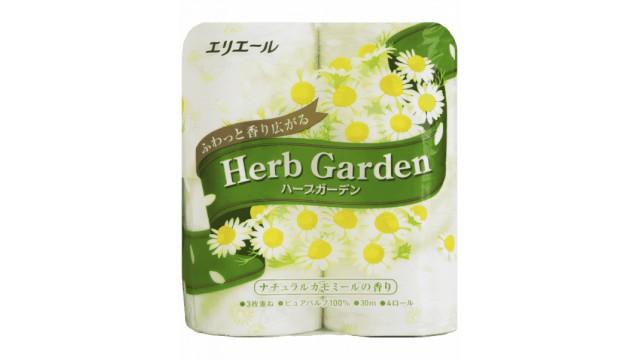Туалетная бумага "Elleair" Herb Garden трехслойная, аромат ромашка, 4*30м