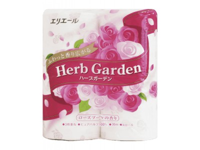 Туалетная бумага "Elleair" Herb Garden трехслойная, аромат роза, 4*30м