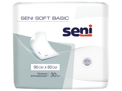 Пеленки Seni Soft Basic, 60х90 см, (30 шт.)
