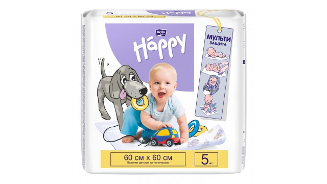 Пеленки для детей bella baby Happy, 60x60 см, (5 шт.)