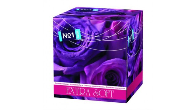 Платочки Bella № 1 косметические Фиолетовая роза Extra Soft двухслойные, (80 шт.)