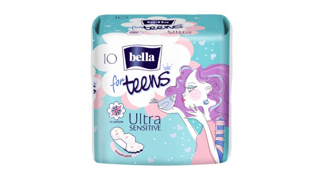 Прокладки Bella Ultra Sensitive for teens для подростков, (10 шт.)