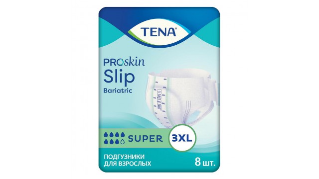 Подгузники для взрослых Tena Slip Bariatric Super 3XL, 175 x 244 (8 шт.)