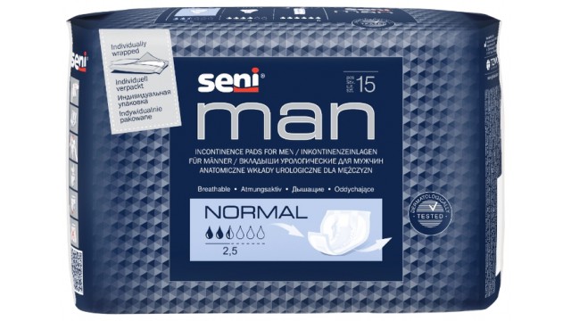 Урологические прокладки Seni Man Normal (15 шт.)- 2,5 капли