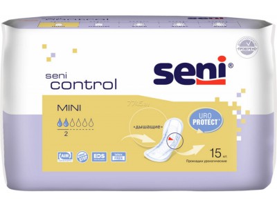 Прокладки урологические Seni Control Mini (15 шт.) - 2 капли