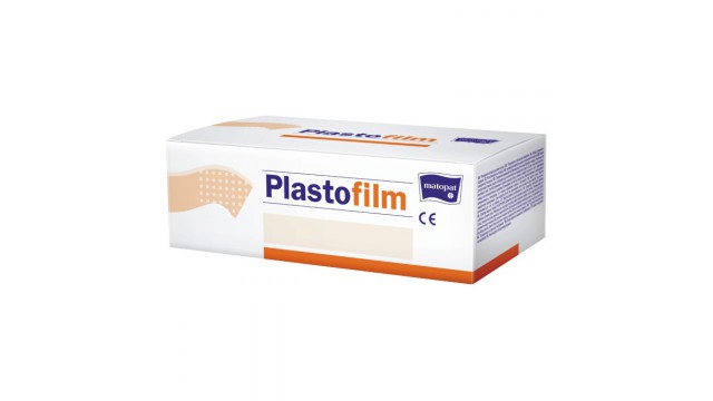 Пластырь Матопат Plastofilm фиксирующий прозрачный микропористый 2,5 см х 5 м, (16 шт.)